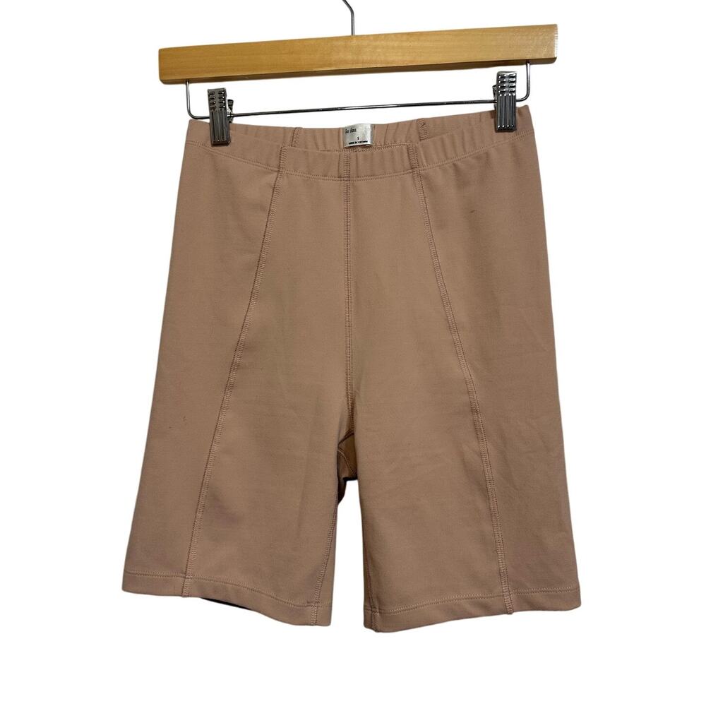 Athleisure Minimalist Le Fou by‎ Wilfred Tan High Waisted Biker Shorts Small